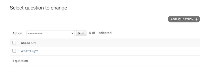 Страница списка опросов