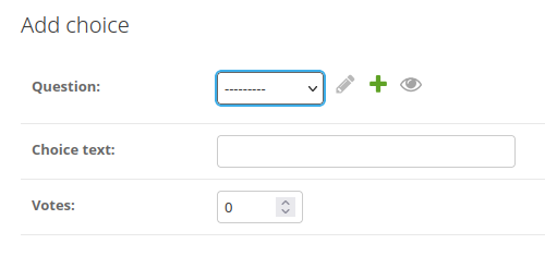 Админ страница Choice